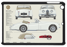 Jaguar XK120 DHC (wire wheels) 1948-54 Small Tablet Covers